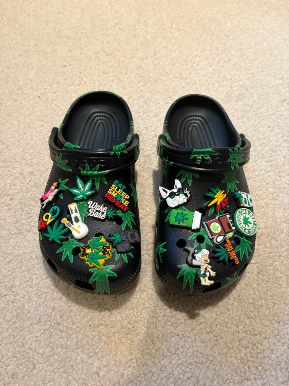 Left Print Crocs
